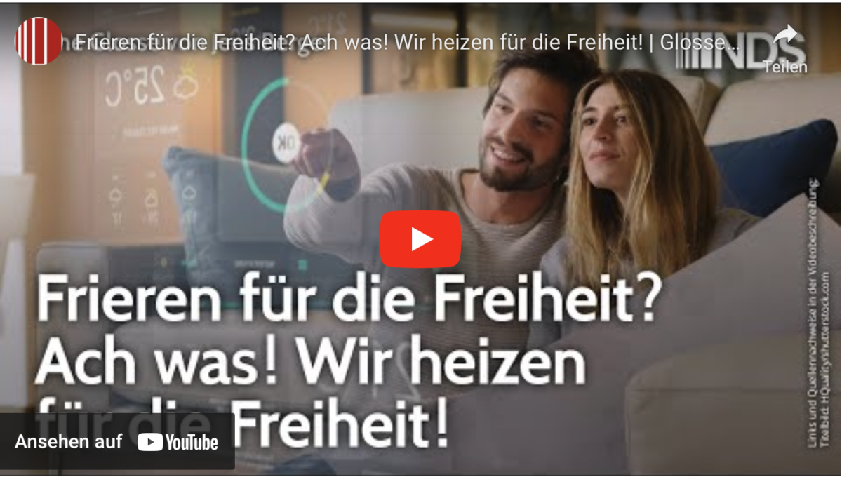 Frieren für die Freiheit? Ach was! Wir heizen für die Freiheit!