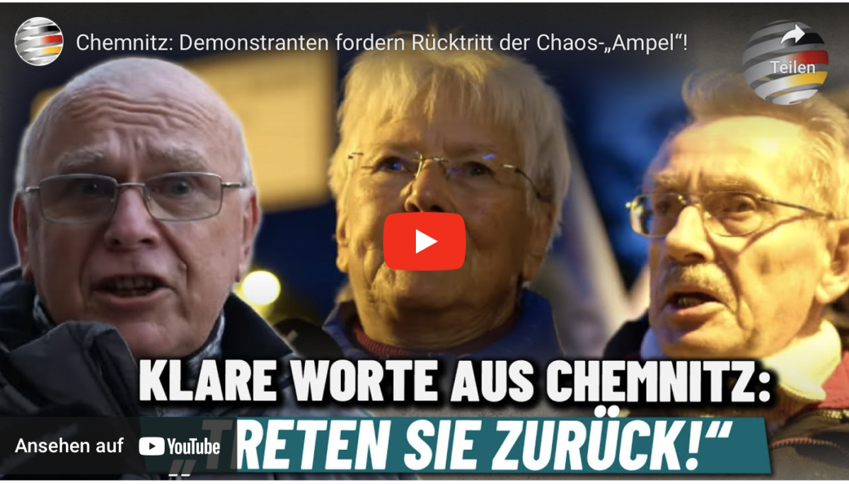 Chemnitz: Demonstranten fordern Rücktritt der Chaos-„Ampel“!