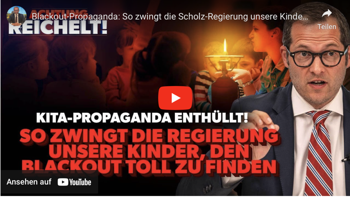 Blackout-Propaganda: So zwingt die Scholz-Regierung unsere Kinder, Stromausfall toll zu finden!