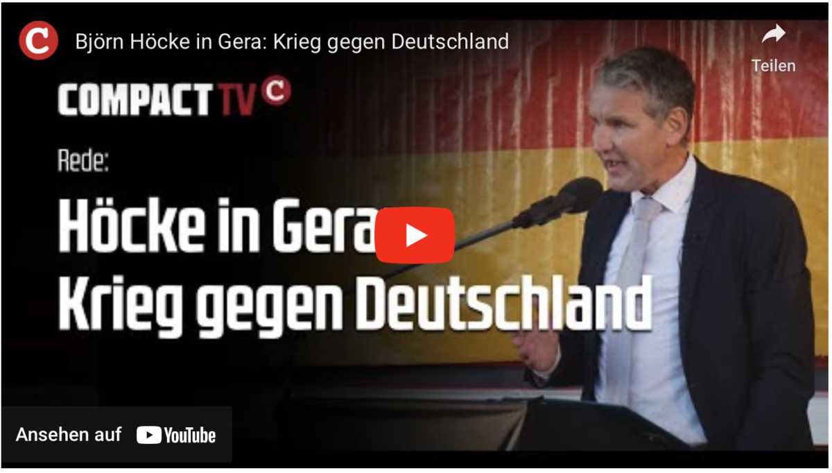 Björn Höcke in Gera: Krieg gegen Deutschland
