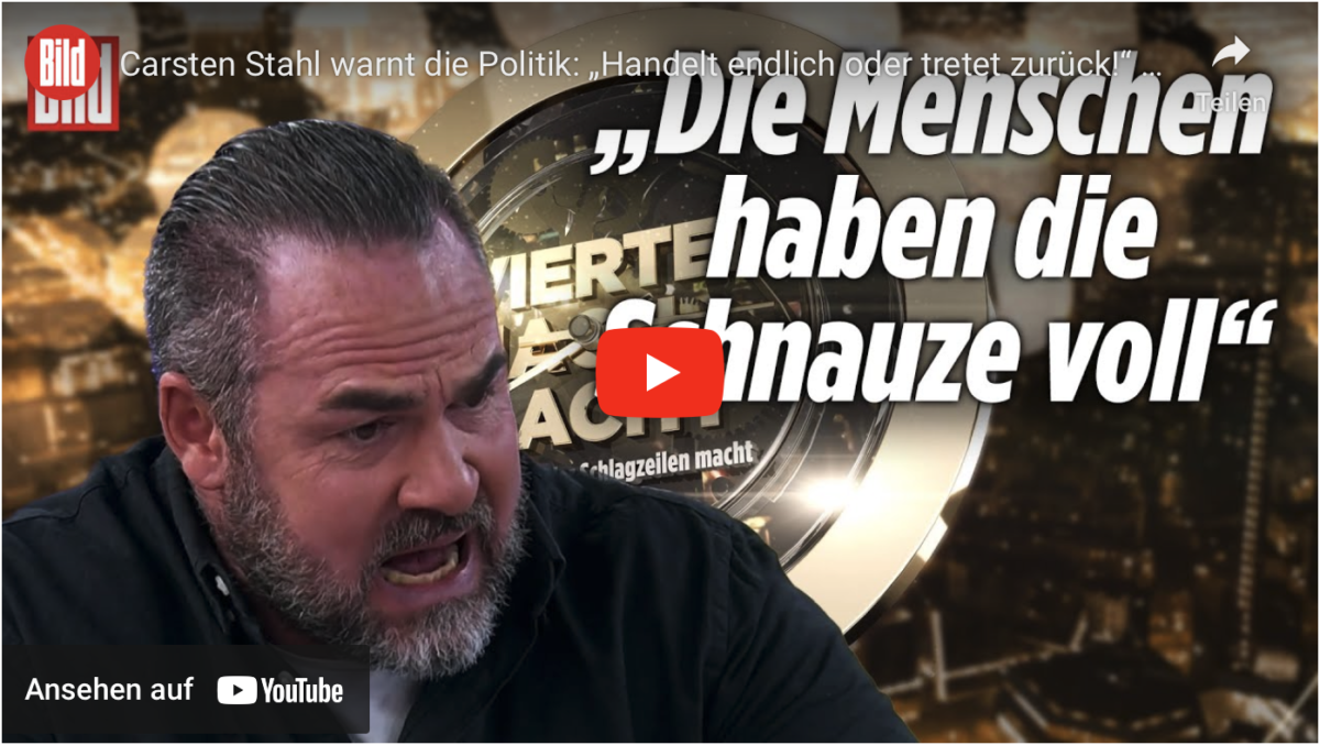 Carsten Stahl warnt die Politik: „Handelt endlich oder tretet zurück!“