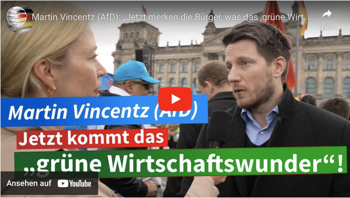 Martin Vincentz (AfD): „Jetzt merken die Bürger, was das ‚grüne Wirtschaftswunder‘ bedeutet“
