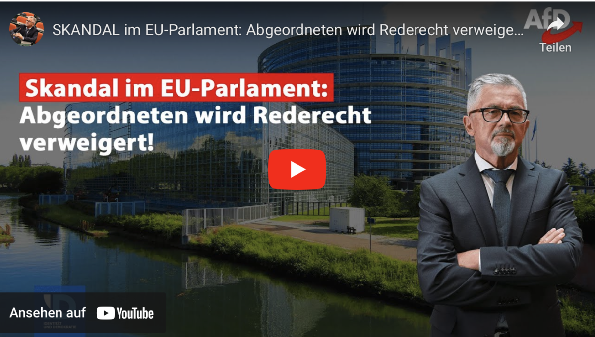 SKANDAL im EU-Parlament: Abgeordneten wird Rederecht verweigert!