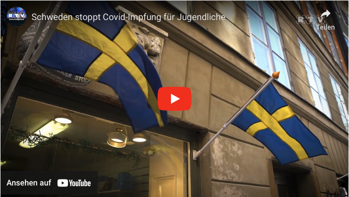 Schweden stoppt Covid-Impfung für Jugendliche!