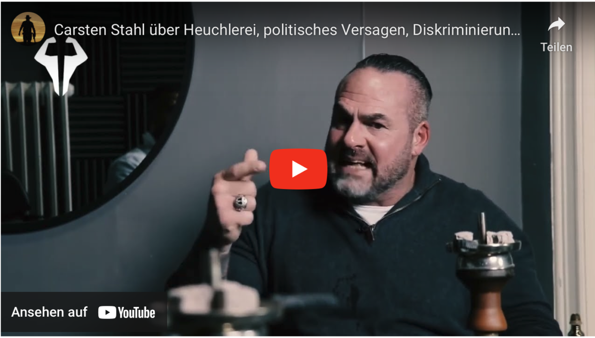 Carsten Stahl über Heuchlerei, politisches Versagen, Diskriminierung, Spaltung der Gesellschaft