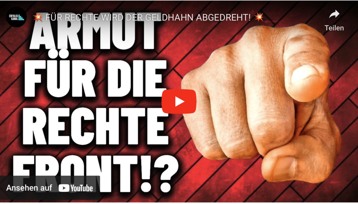 FÜR RECHTE WIRD DER GELDHAHN ABGEDREHT!