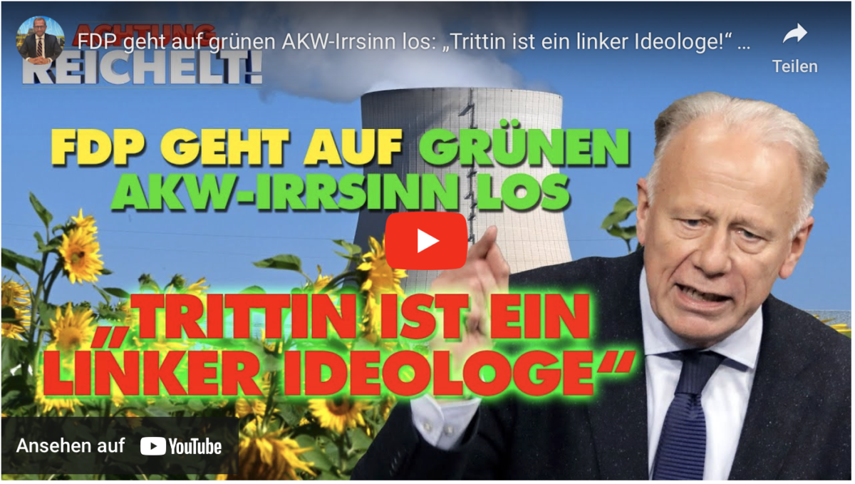 FDP geht auf grünen AKW-Irrsinn los: „Trittin ist ein linker Ideologe!“ // Ampel-Zoff um Energie!