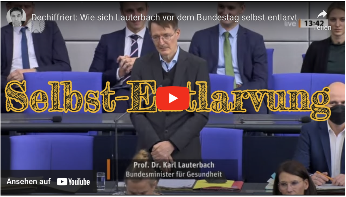 Dechiffriert: Wie sich Lauterbach vor dem Bundestag selbst entlarvt – und (fast) alle applaudieren.