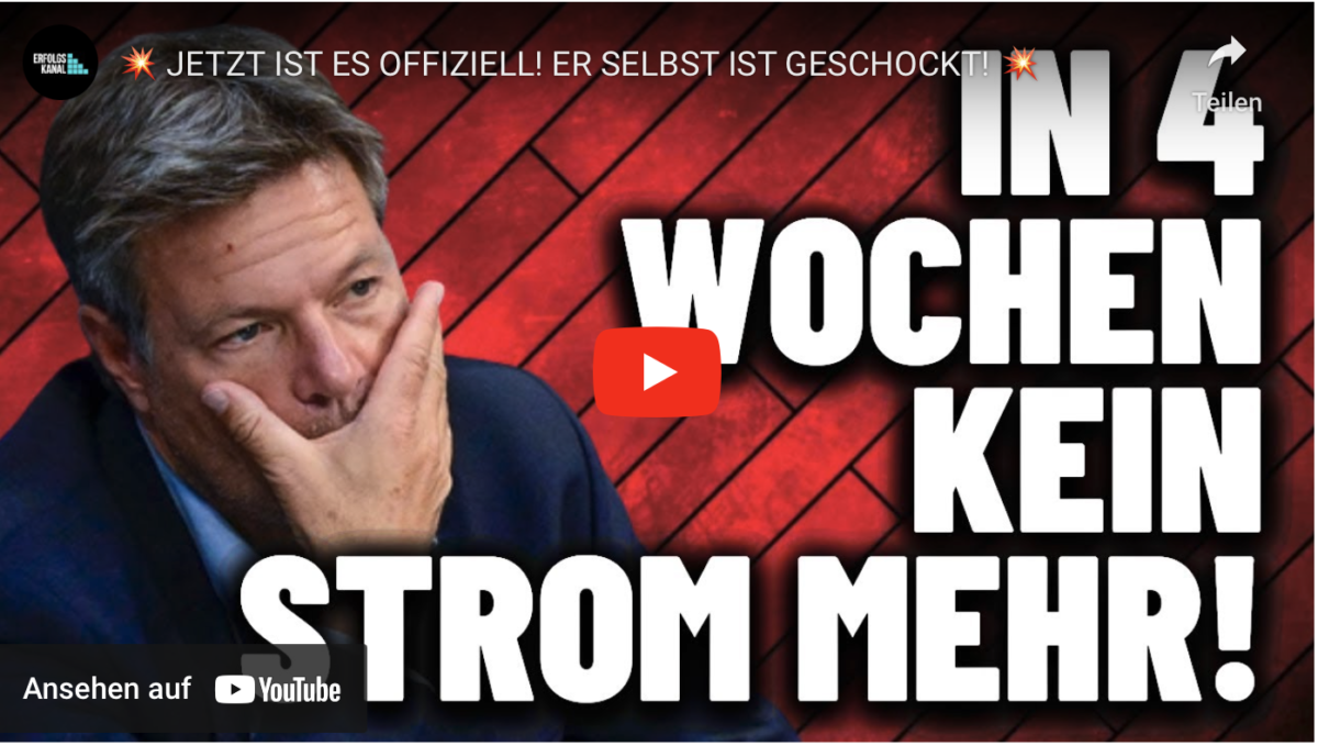 IN VIER WOCHEN KEIN STROM MEHR? JETZT IST ES OFFIZIELL! ER SELBST IST GESCHOCKT!