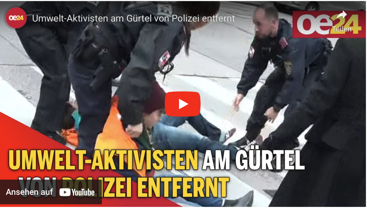Umwelt-Aktivisten am Gürtel von Polizei entfernt!
