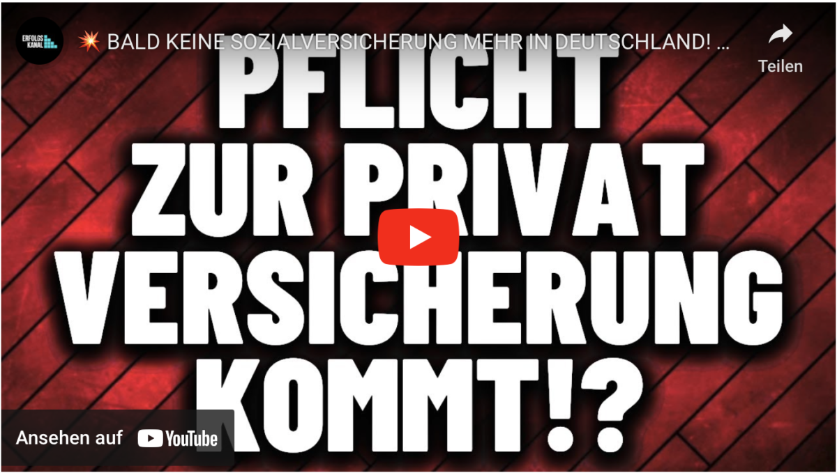 BALD KEINE SOZIALVERSICHERUNG MEHR IN DEUTSCHLAND!