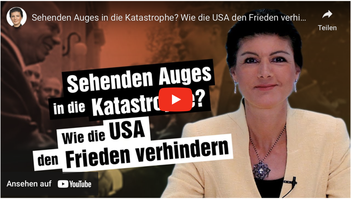 Sehenden Auges in die Katastrophe? Wie die USA den Frieden verhindern!