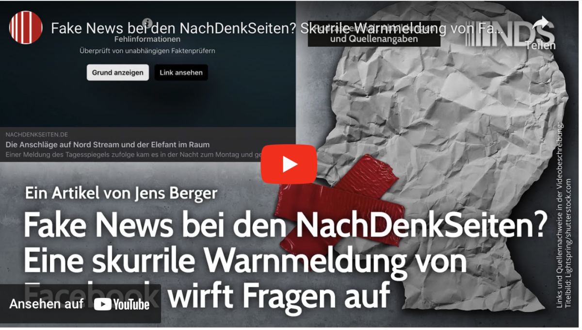 Fake News bei den NachDenkSeiten? Skurrile Warnmeldung von Facebook wirft Fragen auf!