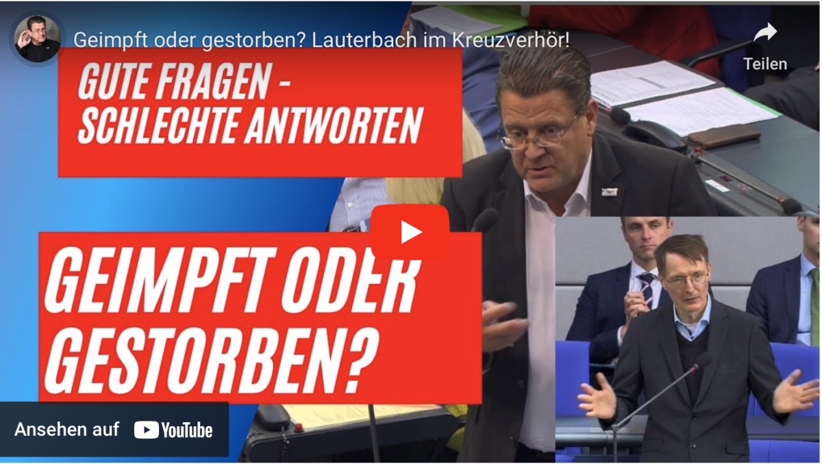 Geimpft oder gestorben? Lauterbach im Kreuzverhör!
