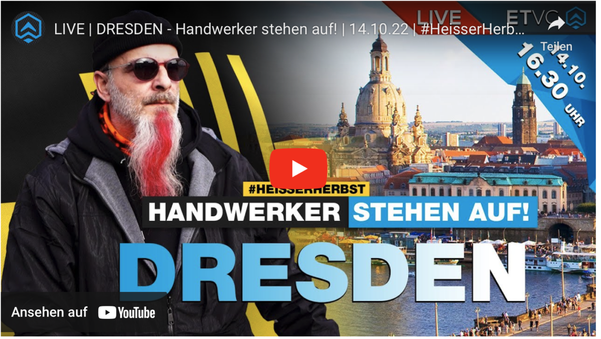 LIVE | DRESDEN – Handwerker stehen auf! | 14.10.22 | #HeisserHerbst