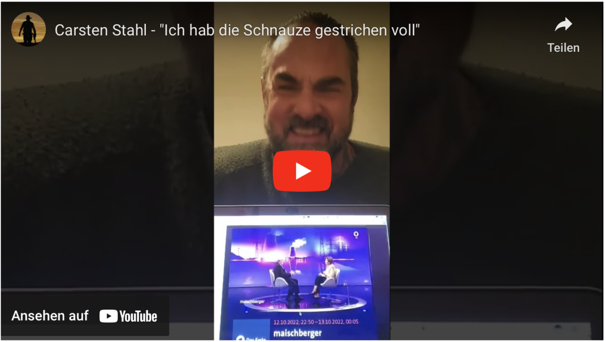 Carsten Stahl – „Ich hab die Schnauze gestrichen voll“