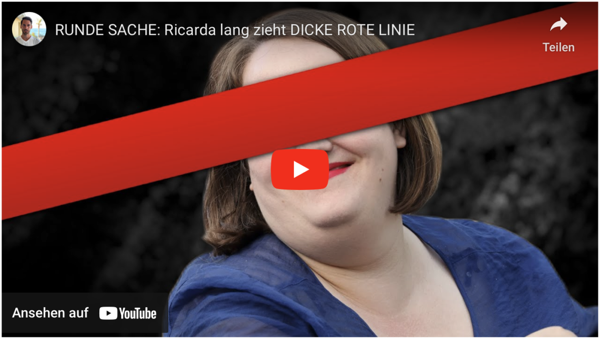 RUNDE SACHE: Ricarda lang zieht DICKE ROTE LINIE