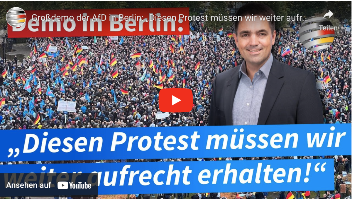 Großdemo der AfD in Berlin: „Diesen Protest müssen wir weiter aufrecht erhalten!“