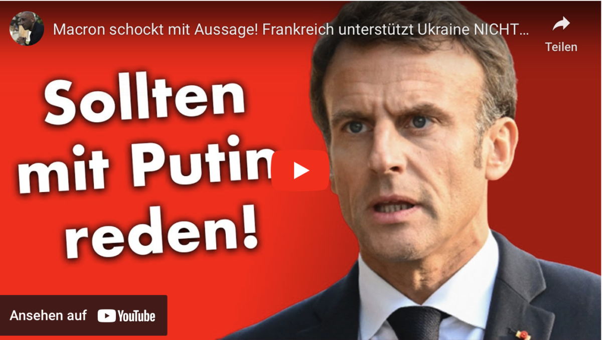 Macron schockt mit Aussage! Frankreich unterstützt Ukraine NICHT bedingungslos!