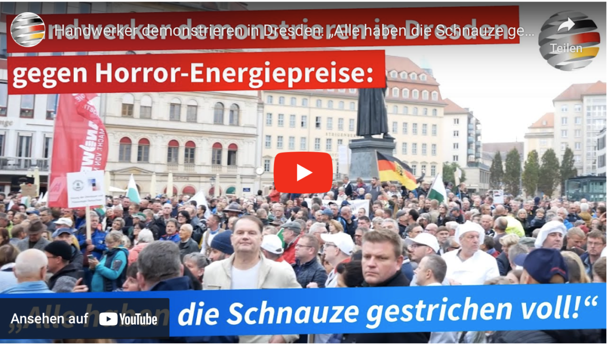 Handwerker demonstrieren in Dresden: „Alle haben die Schnauze gestrichen voll!“