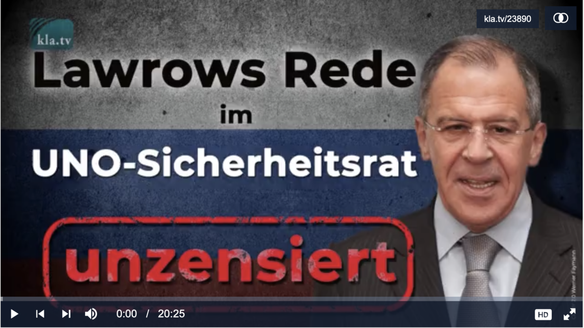 Lawrows Rede am 22.9.22 im UNO-Sicherheitsrat unzensiert