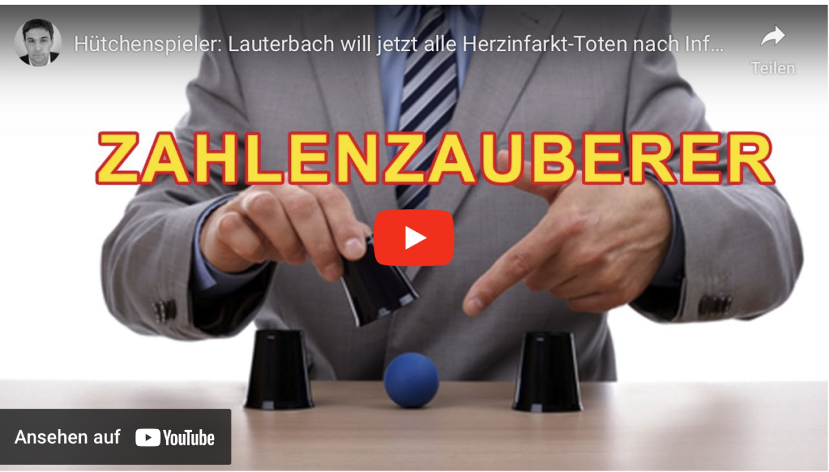 Hütchenspielertrick: Lauterbach will jetzt alle Herzinfarkt-Toten nach Infektion als „Corona-Tote“ zählen!