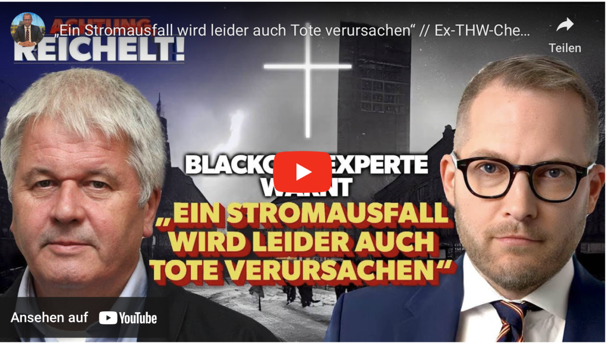 „Ein Stromausfall wird leider auch Tote verursachen“ // Ex-THW-Chef Broemme warnt vorm Blackout