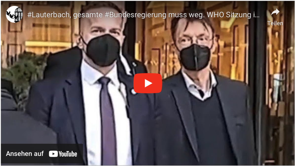 #Lauterbach, gesamte #Bundesregierung muss weg. WHO Sitzung in Berlin. #Polizei beim Lügen ertappt.
