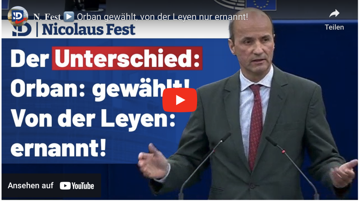 Orban gewählt, von der Leyen nur ernannt!