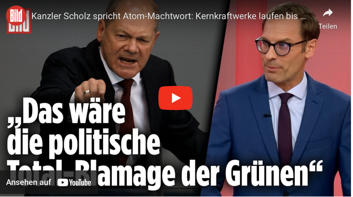 Kanzler Scholz spricht Atom-Machtwort: Kernkraftwerke laufen bis 2023 weiter