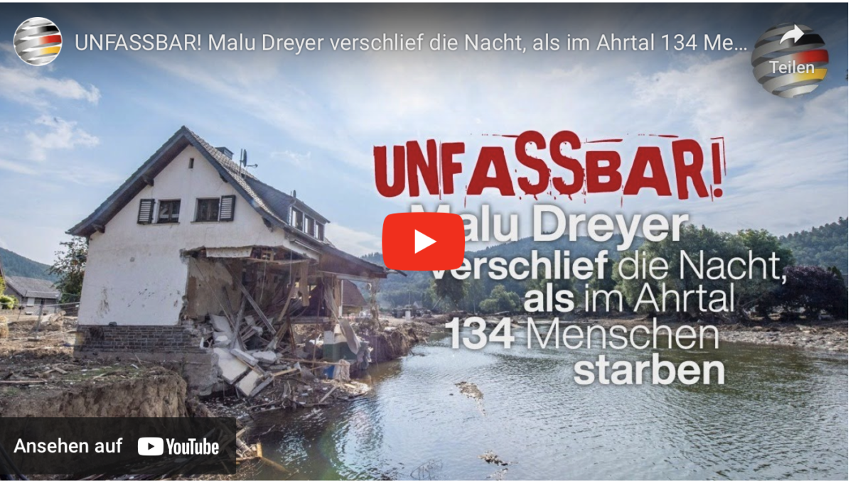 UNFASSBAR! Malu Dreyer verschlief die Nacht, als im Ahrtal 134 Menschen starben!