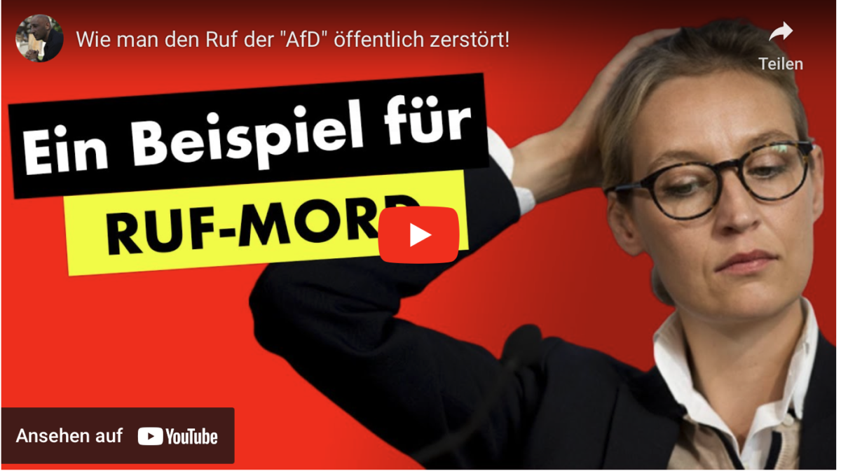 Wie man den Ruf der „AfD“ öffentlich zerstört!