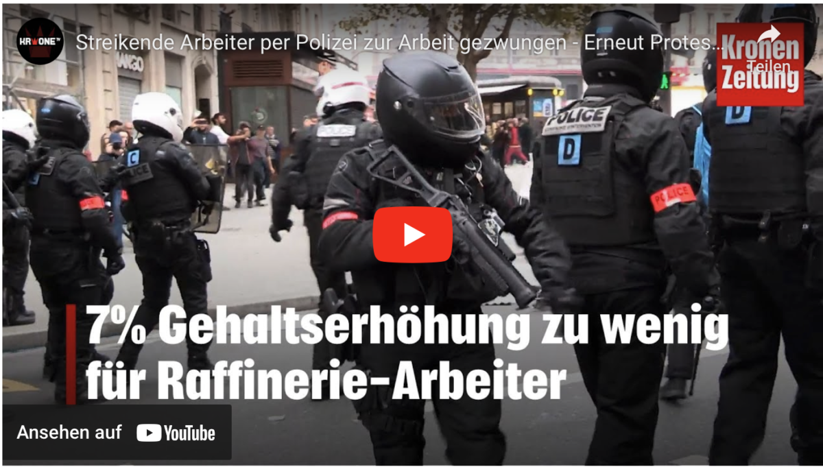 Streikende Arbeiter per Polizei zur Arbeit gezwungen – Erneut Proteste in Paris