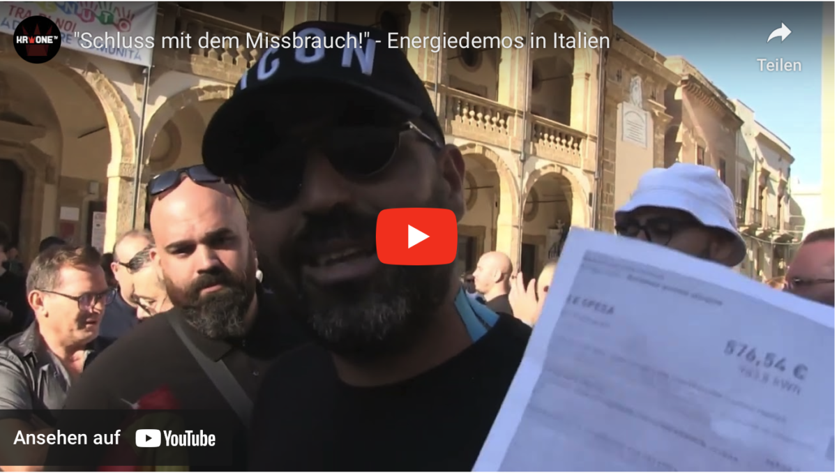 „Schluss mit dem Missbrauch!“ – Energiedemos in Italien