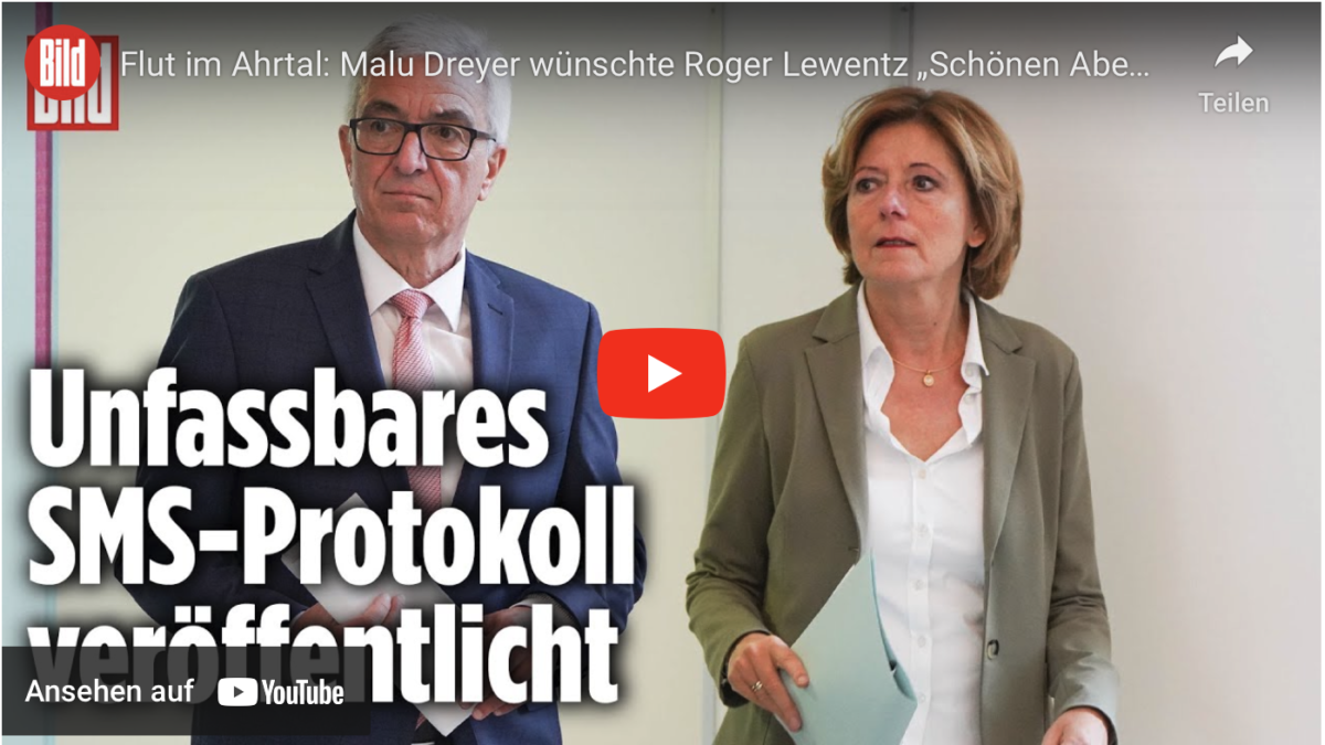 Flut im Ahrtal: Malu Dreyer wünschte Roger Lewentz „Schönen Abend!“