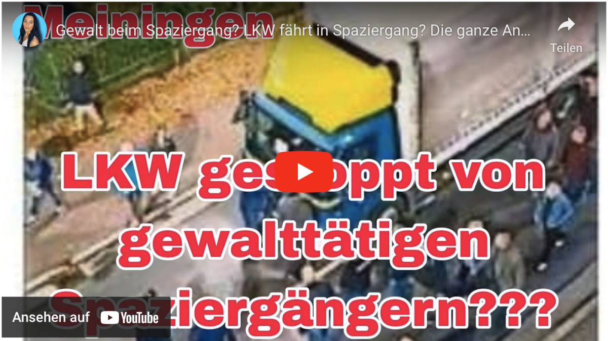 Gewalt beim Spaziergang? LKW fährt in Spaziergang? Die ganze Analyse