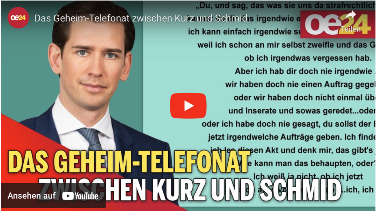 Das Geheim-Telefonat zwischen Kurz und Schmid!