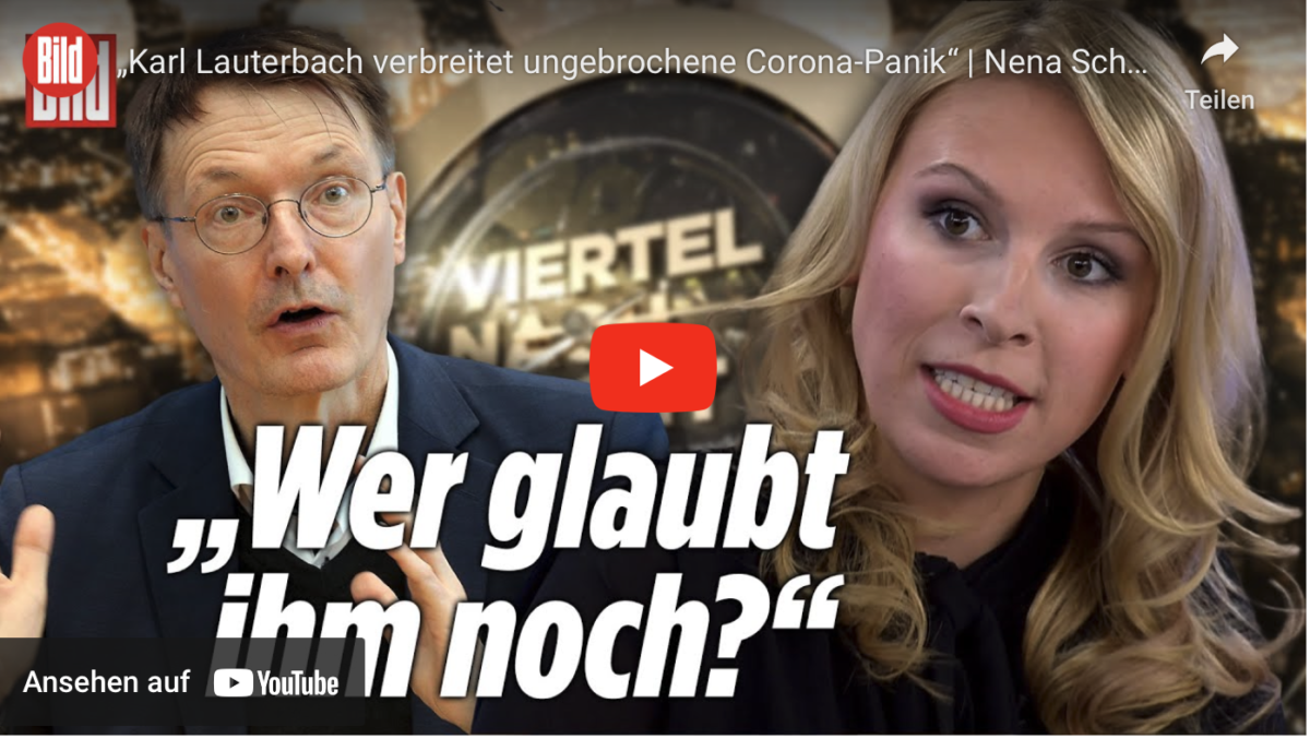 „Karl Lauterbach verbreitet ungebrochene Corona-Panik“ !