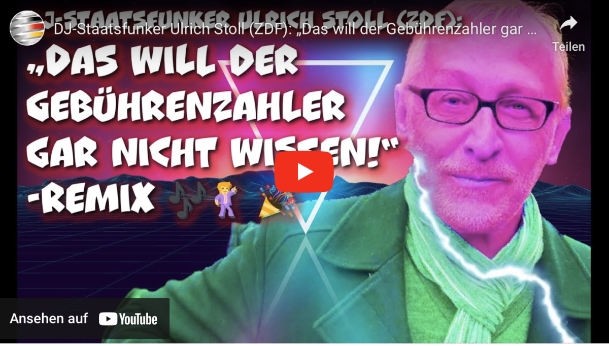 DJ-Staatsfunker Ulrich Stoll (ZDF): „Das will der Gebührenzahler gar nicht wissen!“-Remix