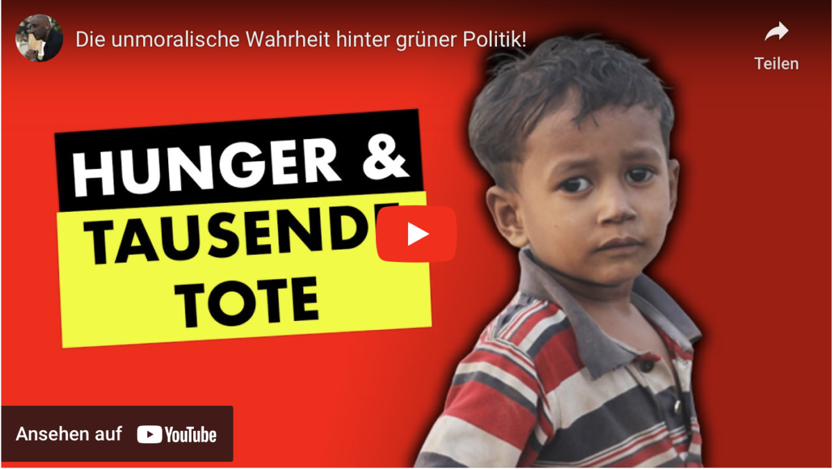 Die unmoralische Wahrheit hinter grüner Politik!