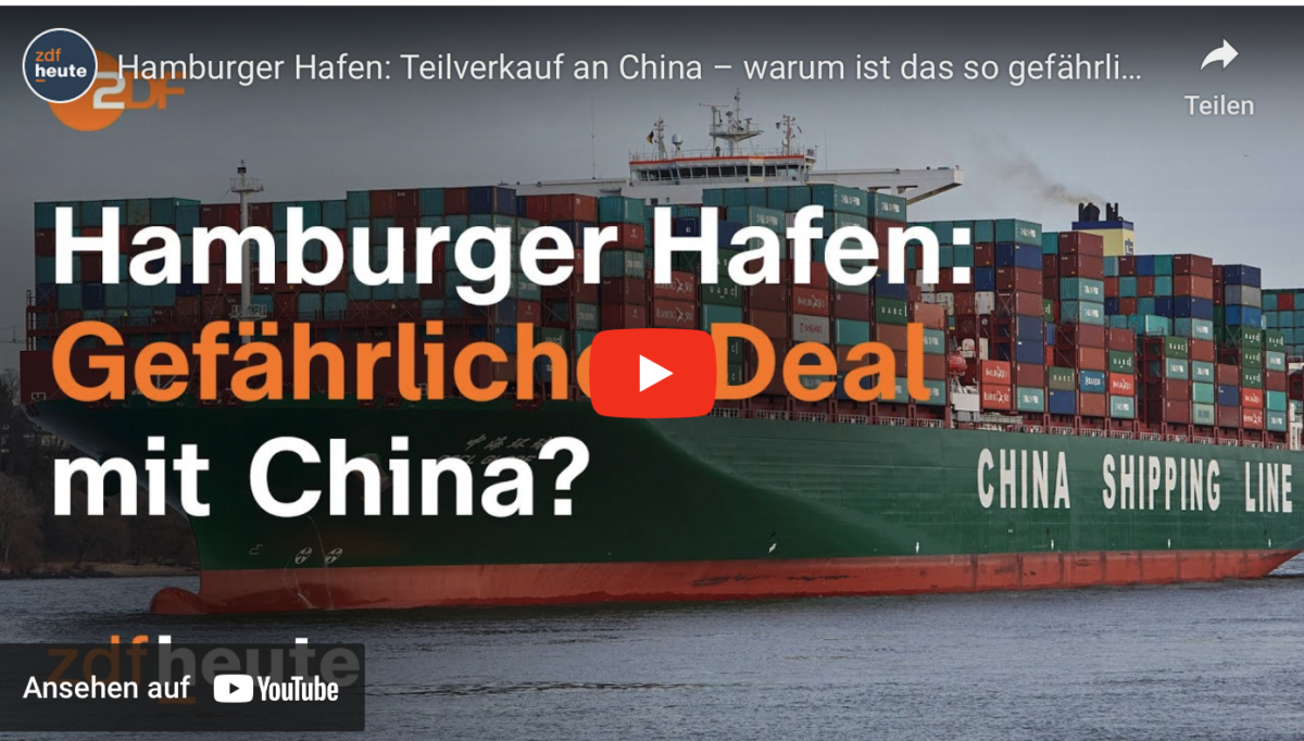Hamburger Hafen: Teilverkauf (35%) an China – warum ist das so gefährlich?