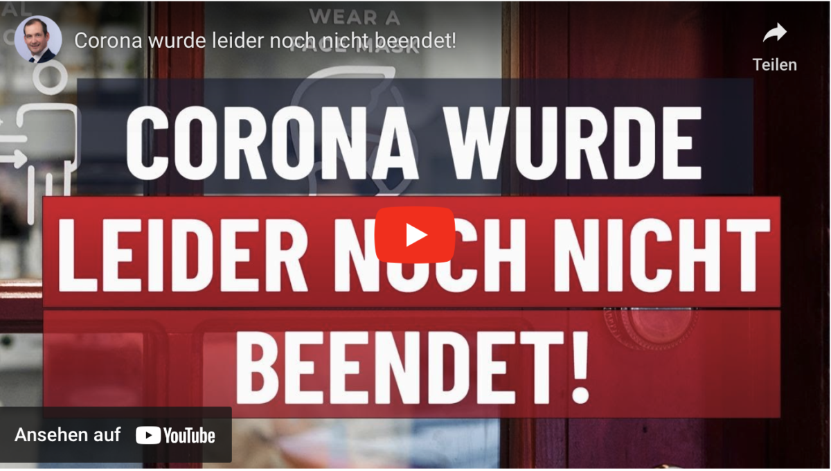 Corona wurde leider noch nicht beendet!