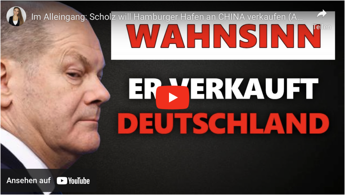 Im Alleingang: Scholz will Hamburger Hafen an CHINA verkaufen (Anteile)