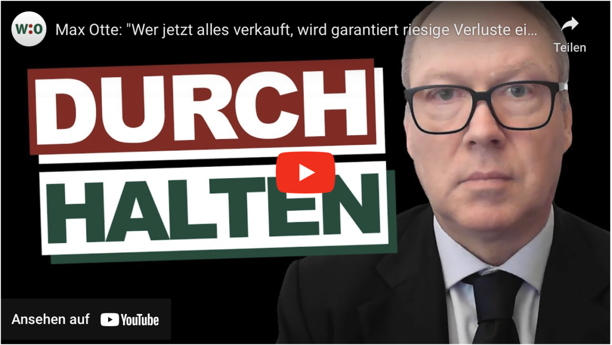 Max Otte: „Wer jetzt alles verkauft, wird garantiert riesige Verluste einfahren“!