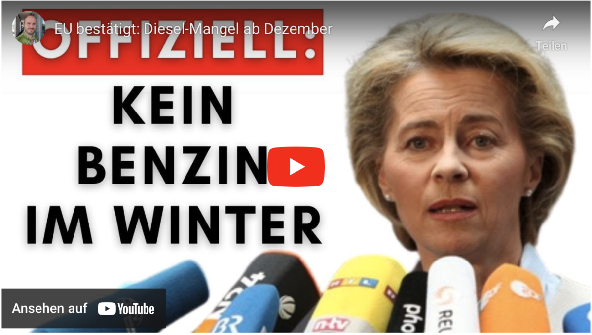EU bestätigt: Diesel-Mangel ab Dezember!
