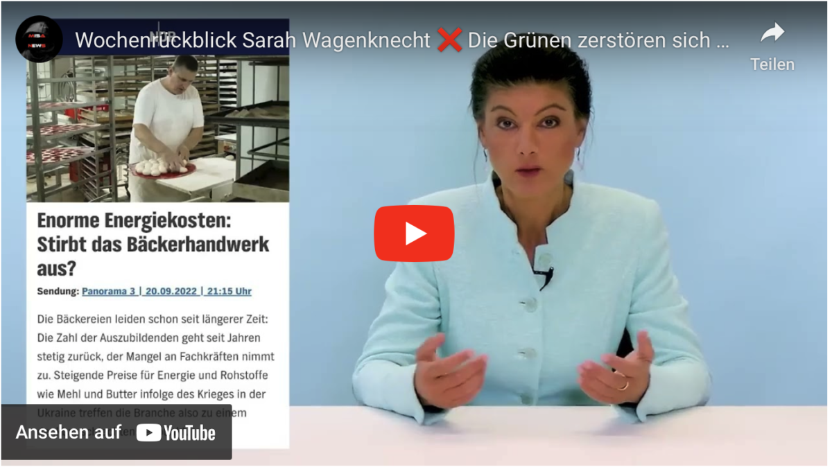 Wochenrückblick Sarah Wagenknecht! Die Grünen zerstören sich selbst!