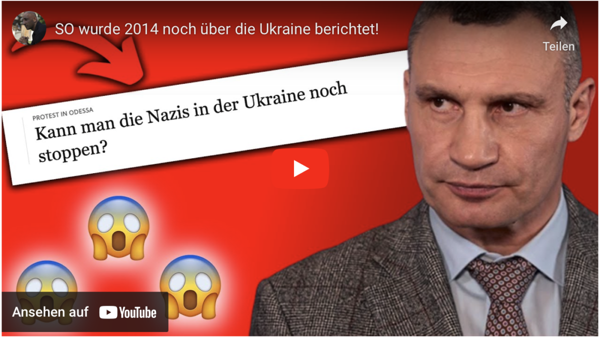 SO wurde 2014 noch über die Ukraine berichtet!