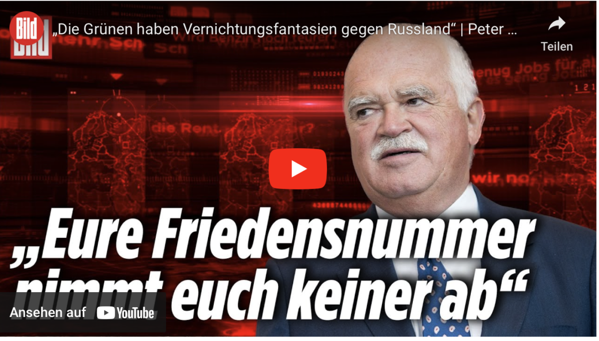 „Die Grünen haben Vernichtungsfantasien gegen Russland“