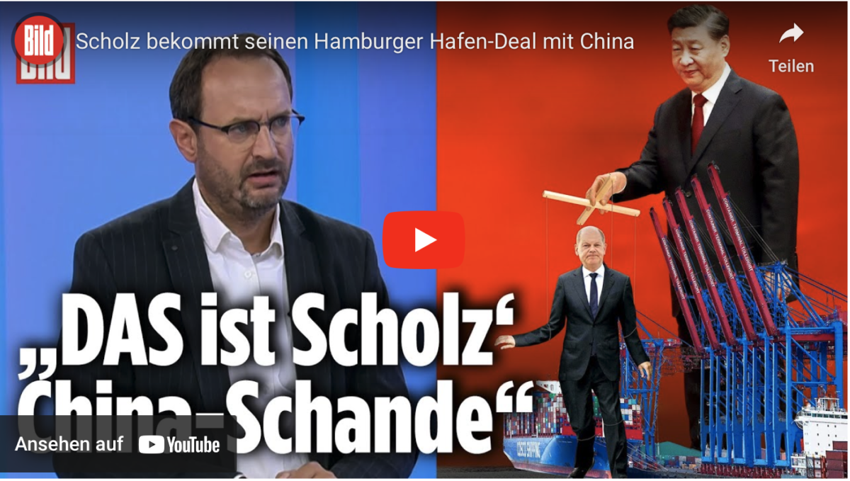 Scholz bekommt seinen Hamburger Hafen-Deal mit China!