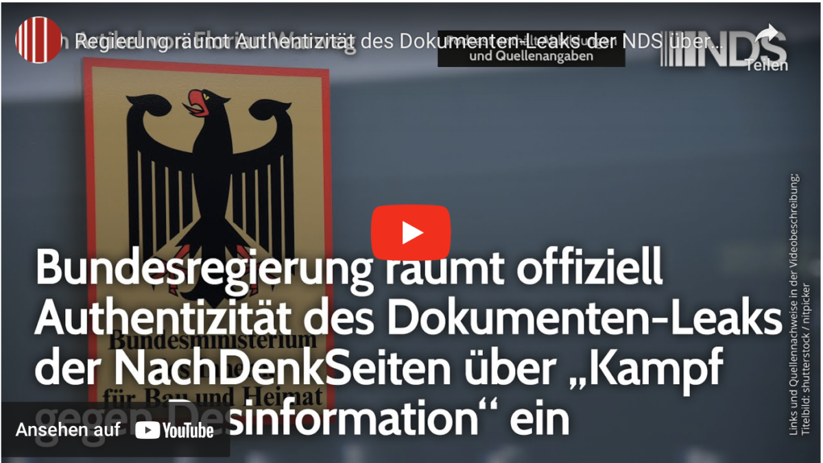 Regierung räumt Authentizität des Dokumenten-Leaks der NDS über „Kampf gegen Desinformation“ ein!